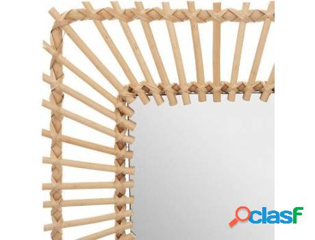 Espejo De Pared HOGAR Y MÁS Decorativo Ratán