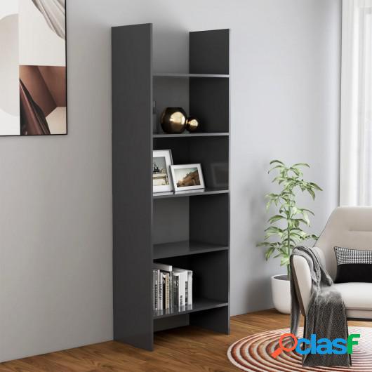 Estantería de aglomerado gris 60x35x180 cm