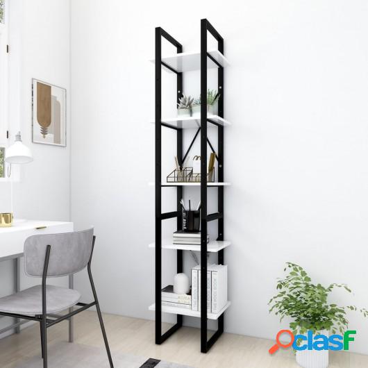 Estantería librería 5 niveles de aglomerado blanco