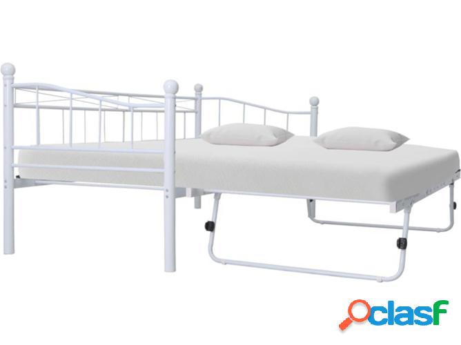 Estructura de Cama VIDAXL en acero 180x200/90x200 cm blanco