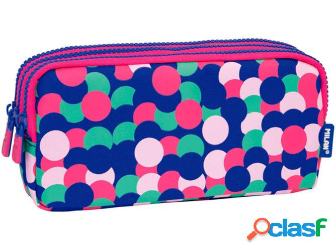 Estuche Triple MILAN Dotty (22x11x6.5cm)