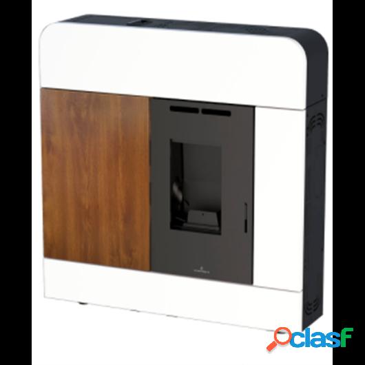 Estufa De Pellet Dora 12Kw Extraplana Blanco Con Acabado
