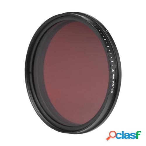 FOTGA Filtro infrarrojo ajustable de 62 mm Filtro de lente