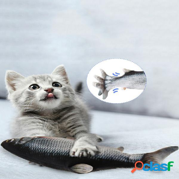 Felpa Catnip Muñeca eléctrica Pescado Simulación Juguete
