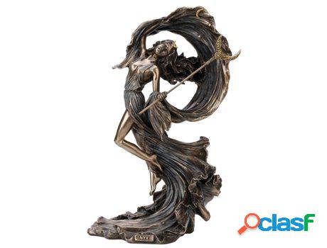 Figura Diosa Griega Nyx Gris de Resina 27X11X16cm Figura
