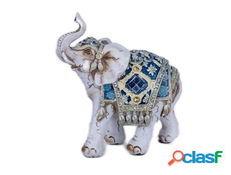 Figura Elefante Dorado de Resina 13X6X12cm Figura de