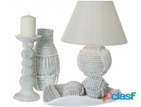 Figura HOGAR Y MÁS Bola De Resina De Blanco Roto Original Y