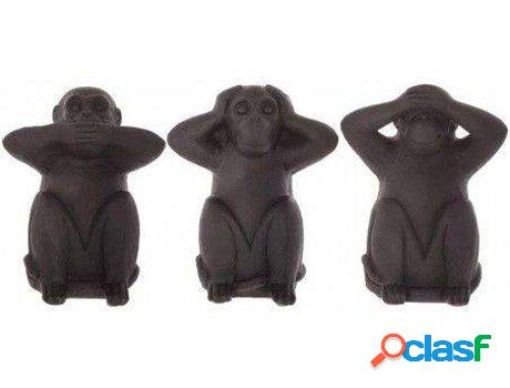 Figura HOGAR Y MÁS Set Mono Sabio De Resina Elle (19x 13,7x