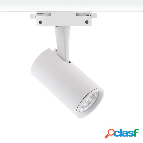 Foco led rail kat 7w blanco monofásico blanco cálido