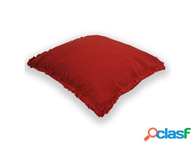 Funda de almohada lino lavado ANGELLINEN rojo 50 x 70 cm