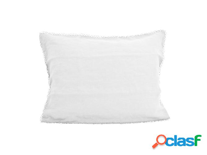Funda de almohada lino lavado DESLINEN blanco 50 x 70 cm