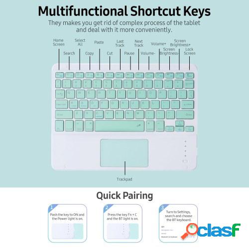 Funda de teclado BT desmontable con panel táctil Ranura