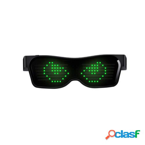 Gafas de luz LED recargables por USB Gafas BT Control de