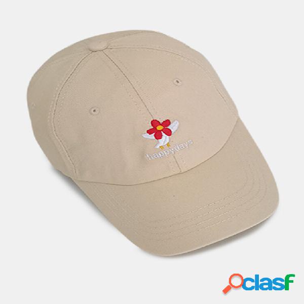 Gorras de béisbol versátiles simples del bordado floral de