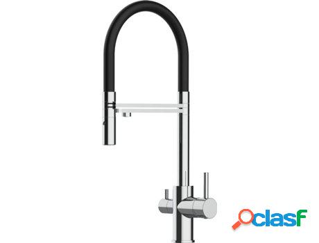 Grifo de cocina VIZIO 3 Vias Tubo Giratória 360° Cromado