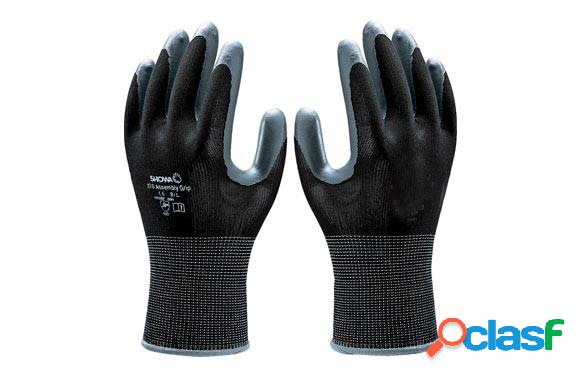 Guante Nitrilo Forro Nilon Showa T Xl Negro
