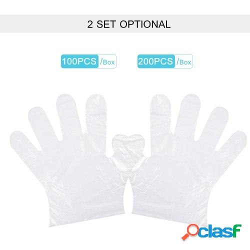 Guantes desechables de PE Guantes transparentes de un solo