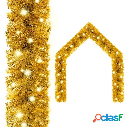 Guirnalda de Navidad con luces LED oro 20 m