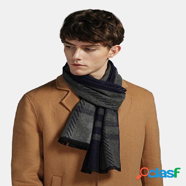 Hombres Cashmere Casual Universal Business Stripe Patrón