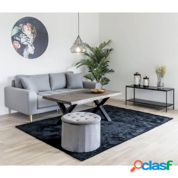 House Nordic Puf Arya con almacenaje gris oscuro