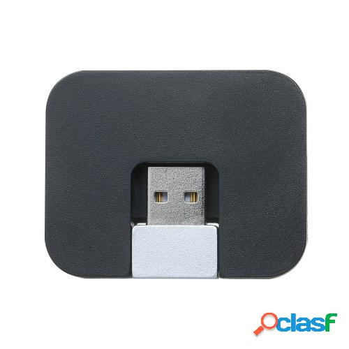 Hub USB2.0 de 4 puertos Convertidor USB2.0 giratorio Soporte
