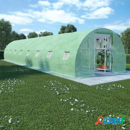 Invernadero con cimientos de acero 36m² 1200x300x200 cm