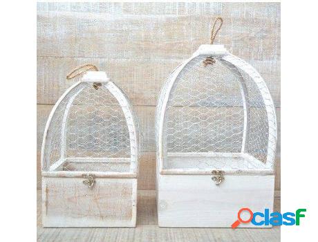 Jaula Decorativa HOGAR Y MÁS Jaula Madera Natural Original