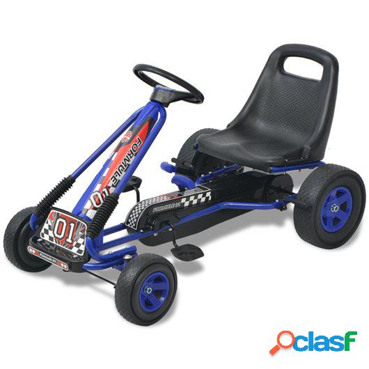 Kart con pedales asiento ajustable azul