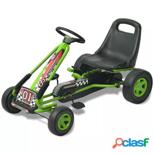 Kart con pedales asiento ajustable verde