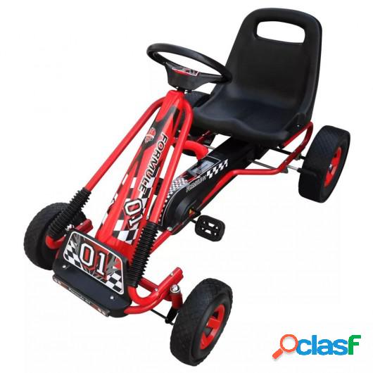 Kart para niños con pedales rojo