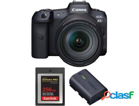 Kit Cámara Mirrorless, Objectivo y Accesorios CANON EOS R5