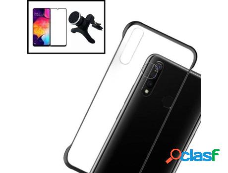 Kit Funda, Soporte y Protector de Cristal Templado Huawei P