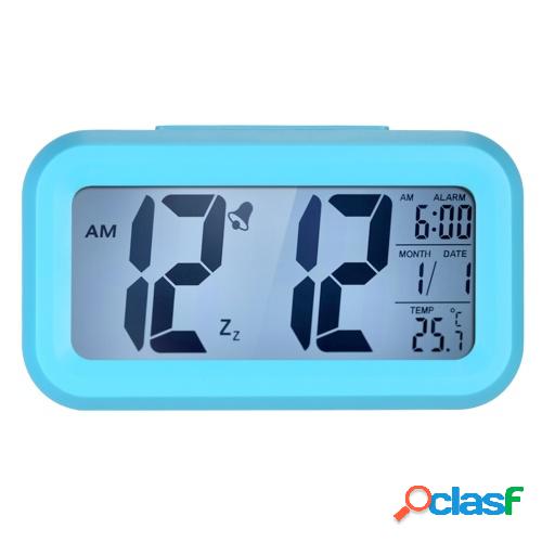 LED Reloj despertador digital Repetición Snooze Sensor