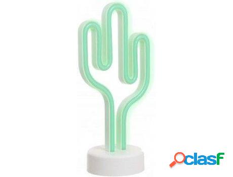 Lámpara De Mesa HOGAR Y MÁS Cactu De Neon Con Peana