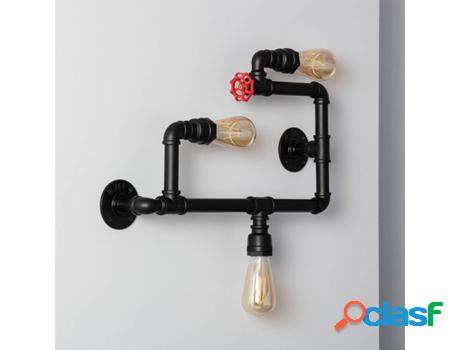 Lámpara de Pared LEDKIA Fumbi (Negro - E27 - 40 W)