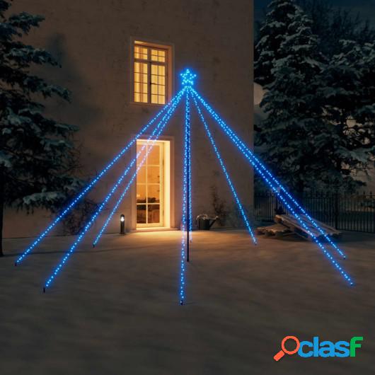Luces de árbol de Navidad interior 576 LED azul 3,6 m