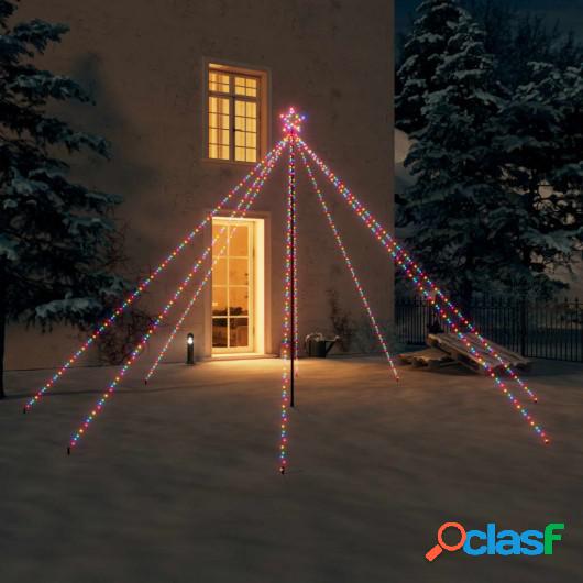 Luces de árbol de Navidad interior 576 LED colorido 3,6 m
