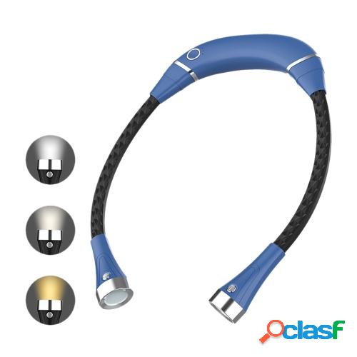 Luz de lectura para el cuello Plegable USB recargable Luz