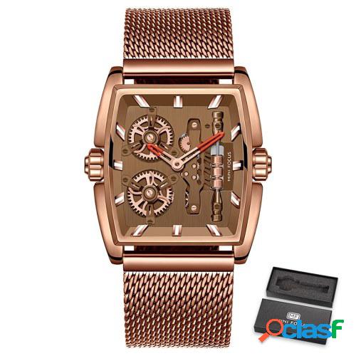 MINI FOCUS Reloj para hombre Movimiento de cuarzo con correa