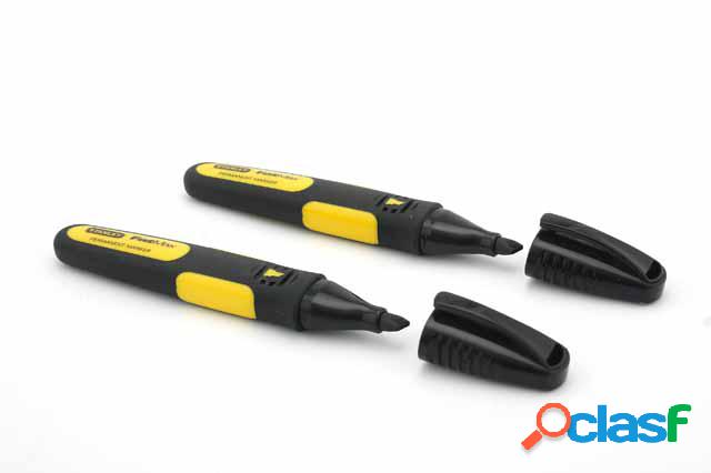 Marcador FatMax punta biselada color negro Blister 2 uds