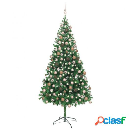 Medio árbol de Navidad artificial LED bolas 910 ramas 210