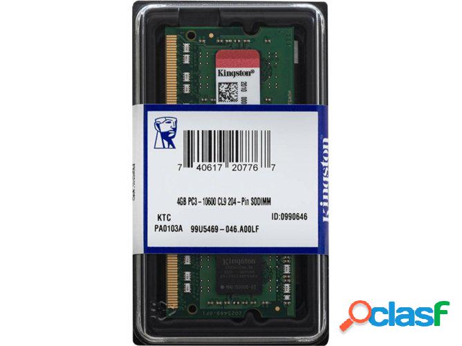 Memoria RAM DDR3 KINGSTON KVR13S9S8/4 (1 x 4 GB - 1333 MHz -