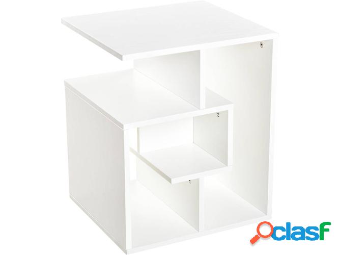 Mesa de Centro HOMCOM 833-541WT Blanco (45 x 40 x 55 cm)