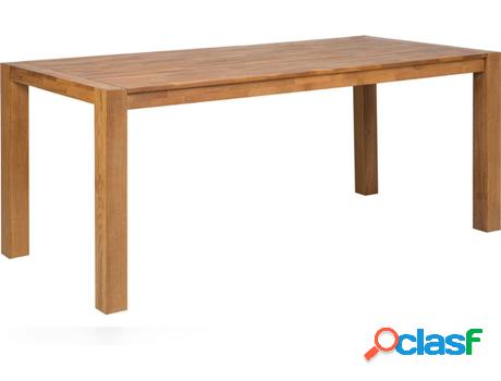 Mesa de Comedor BELIANI Natura (Marrón - Madera de Roble