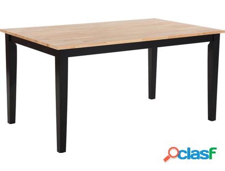 Mesa de Comedor Georgia (Negro - Madera -150x90x75 cm)