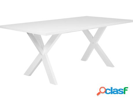Mesa de Comedor Lisala (Blanco - MDF -180x100x76 cm)