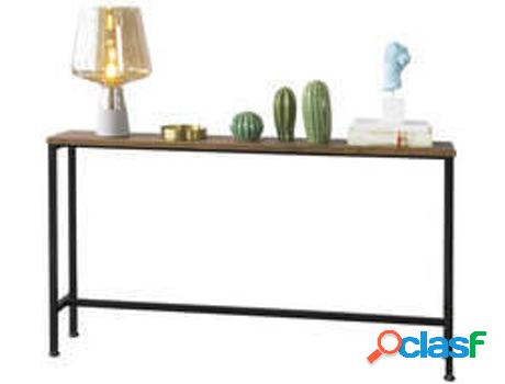 Mesa de Entrada SOBUY (Marrón, Negro - 120x20x65 cm)