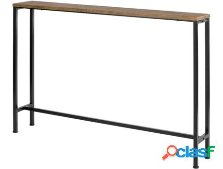 Mesa de Entrada SOBUY (Marrón, Negro - 120x20x80 cm)