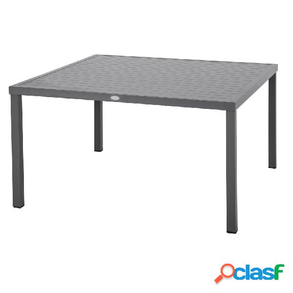 Mesa de jardín de aluminio gris 136x73cm
