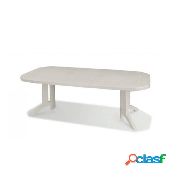 Mesa de resina para jardín Grosfillex vega color blanco